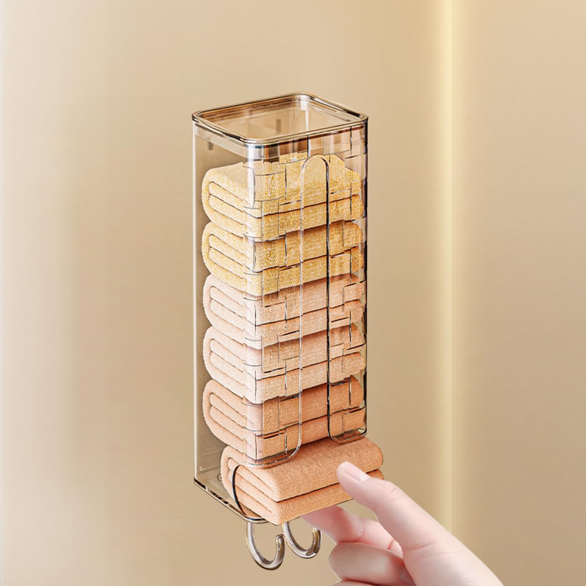 HASTHIP® Vertical Wardrobe Organizer Self Adhesive Transparent Acrylic Underwear Organizer with Hooks Space Saving Multipurpose Wardrobe Organizer for Socks, Underwear, Ties HASTHIP® Vertical Wardrobe Organizer Self Adhesive Transparent Acrylic Underwear Organizer with Hooks Space Saving Multipurpose Wardrobe Organizer for Socks, Underwear, Ties